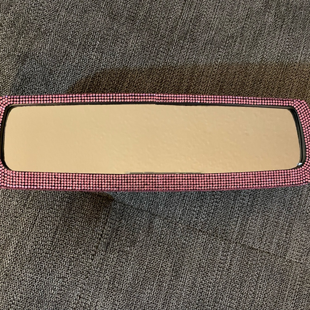 Pink bling rear view mirror NEW